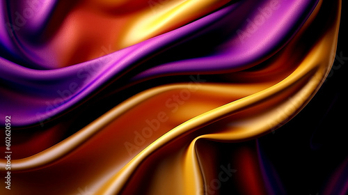 liquid bright gold and purple abstract background