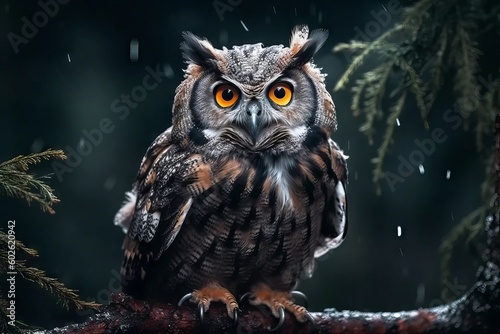 Owl staring to us