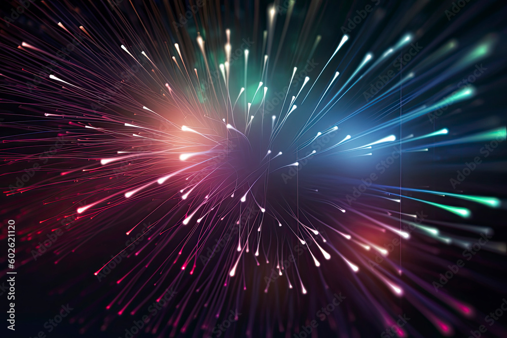 Naklejka premium Fiber optics lights abstract background