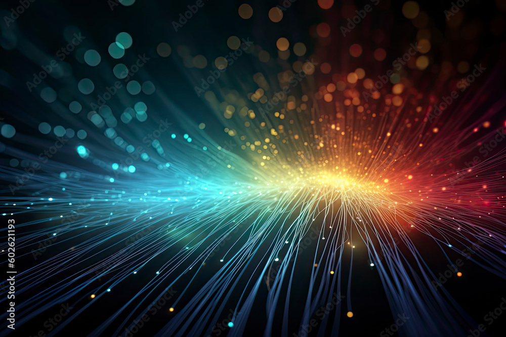 Naklejka premium Fiber optics lights abstract background