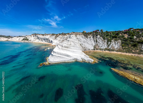 Fototapeta view of the coast of island, Sicilia, Scala dei Turchi
