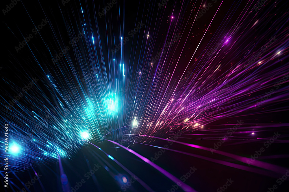 Obraz premium Fiber optics lights abstract background