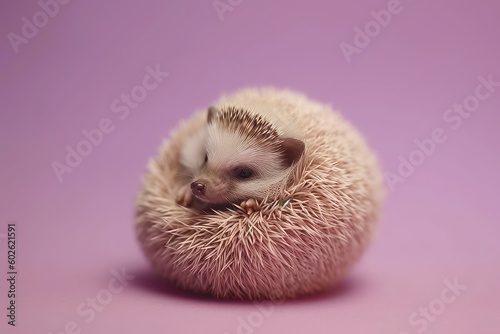 Baby hedgehog in a ball