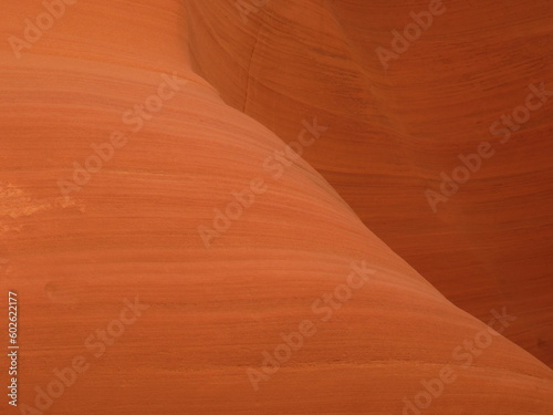 Orange textured walls in Antelope Canyon