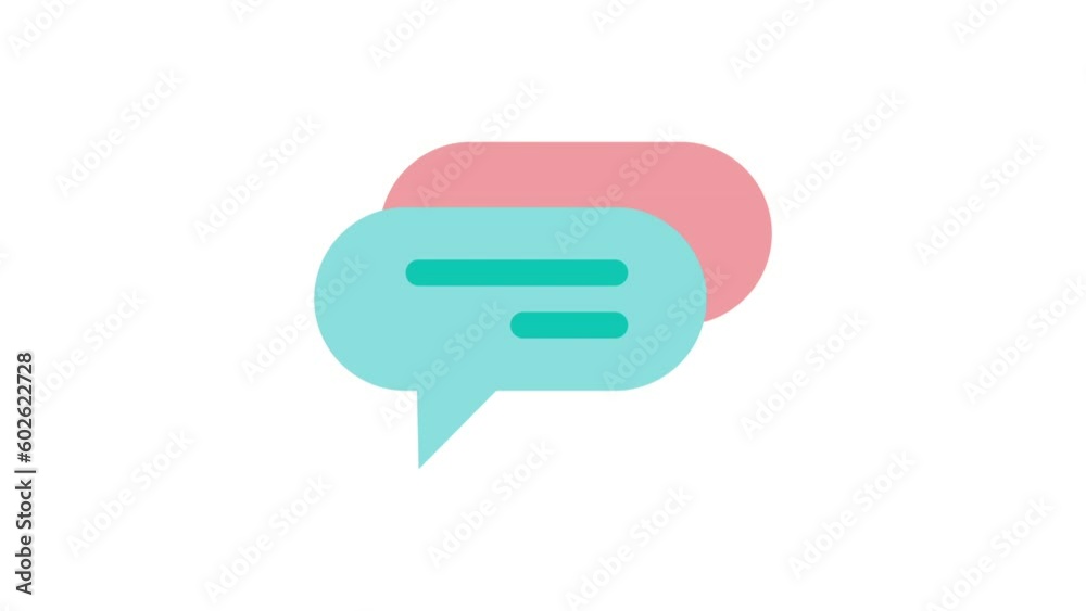 Speech Bubble on white background animated icon
Speech Bubble on white background animated icon