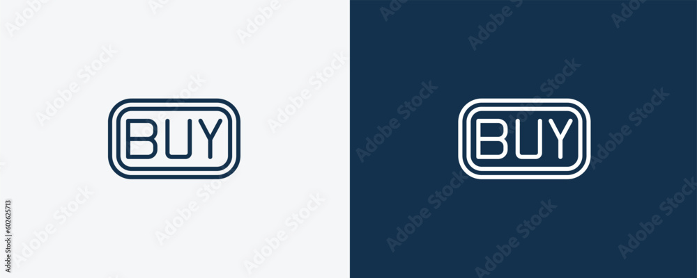 buy icon. Outline buy icon from real estate industry collection. Linear vector isolated on white and dark blue background. Editable buy symbol. buy icon. Outline buy icon from real estate industry collection. Linear vector isolated on white and dark blue background. Editable buy symbol.