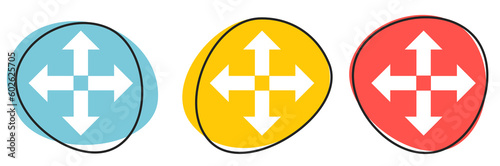 Free Download Button Banner für Website oder Business: Pfeile in 4 Richtungen - GFXLoad