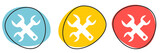 Button Banner für Website oder Business: Wartung, Installation oder Erkzeug