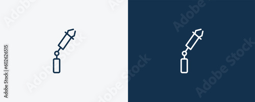 bionic arm icon. Outline bionic arm icon from ai and future technology collection. Linear vector isolated on white and dark blue background. Editable bionic arm symbol.