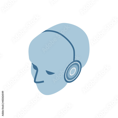 Humanoid head - Artificial intelligence symbolic icon