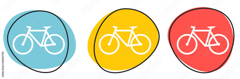 Button Banner für Website oder Business: Fahrradweg, Fahrrad oder Rad Button Banner für Website oder Business: Fahrradweg, Fahrrad oder Rad
