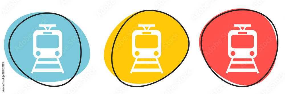 Button Banner für Website oder Business: Zug, Strassenbahn oder U Bahn Button Banner für Website oder Business: Zug, Strassenbahn oder U Bahn