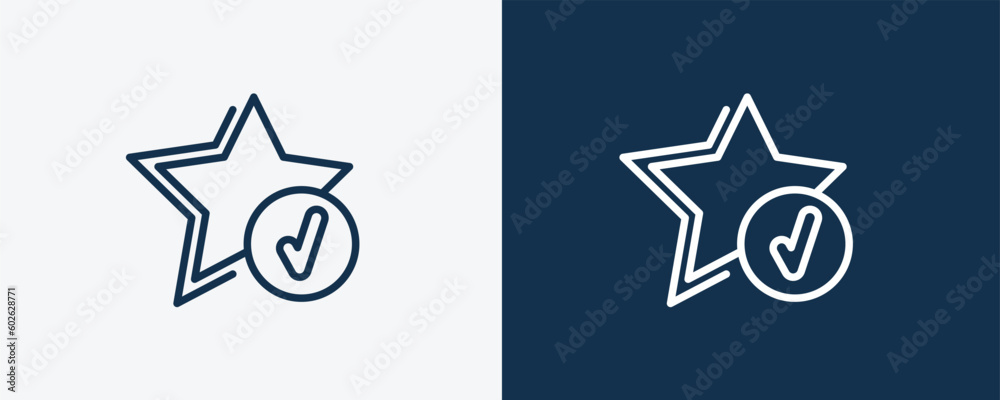 recommendation icon. Outline recommendation icon from marketing collection. Linear vector isolated on white and dark blue background. Editable recommendation symbol. recommendation icon. Outline recommendation icon from marketing collection. Linear vector isolated on white and dark blue background. Editable recommendation symbol.