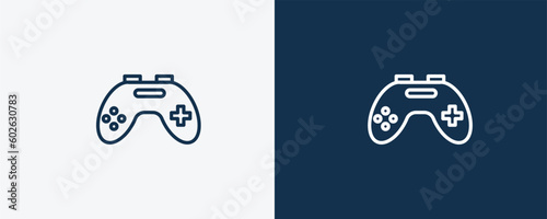 wireless gadget icon. Outline wireless gadget icon from technology collection. Linear vector isolated on white and dark blue background. Editable wireless gadget symbol.