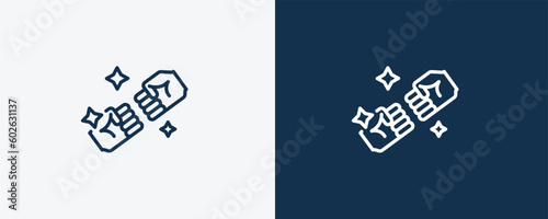 rivalry icon. Outline rivalry icon from startup and strategy collection. Linear vector isolated on white and dark blue background. Editable rivalry symbol.