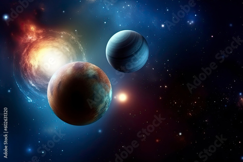 planets in the background of space © rufous
