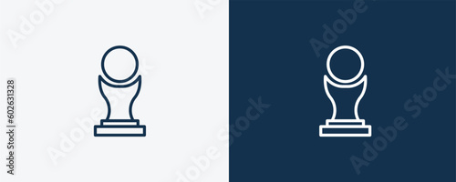 brazilian icon. Outline brazilian icon from sport and game collection. Linear vector isolated on white and dark blue background. Editable brazilian symbol.