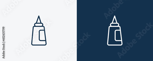 hair tonic icon. Outline hair tonic icon from Hygiene and Sanitation collection. Linear vector isolated on white and dark blue background. Editable hair tonic symbol.