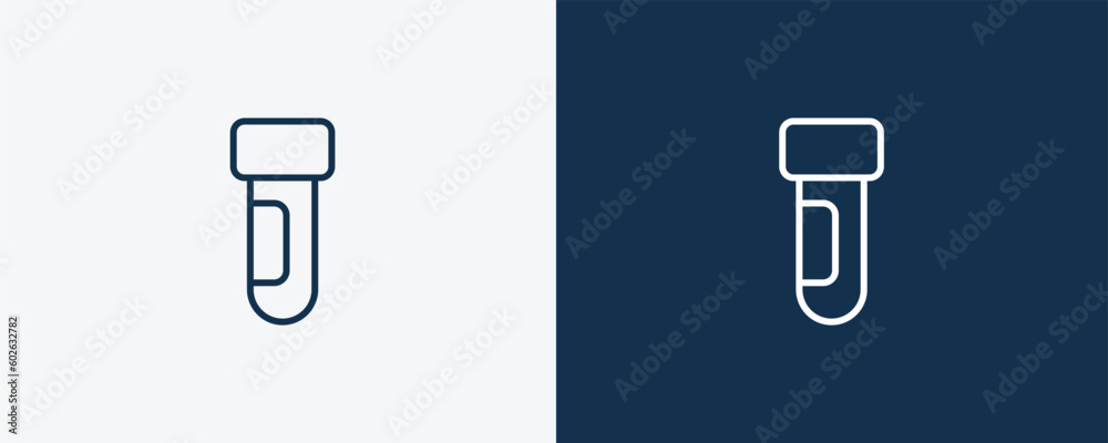 blood sample icon. Outline blood sample icon from medical collection. Linear vector isolated on white and dark blue background. Editable blood sample symbol blood sample icon. Outline blood sample icon from medical collection. Linear vector isolated on white and dark blue background. Editable blood sample symbol