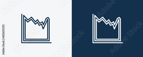 spike chart icon. Outline and vector spike chart icon from business and finance collection. Line and glyph vector isolated on white background. Editable spike chart symbol.