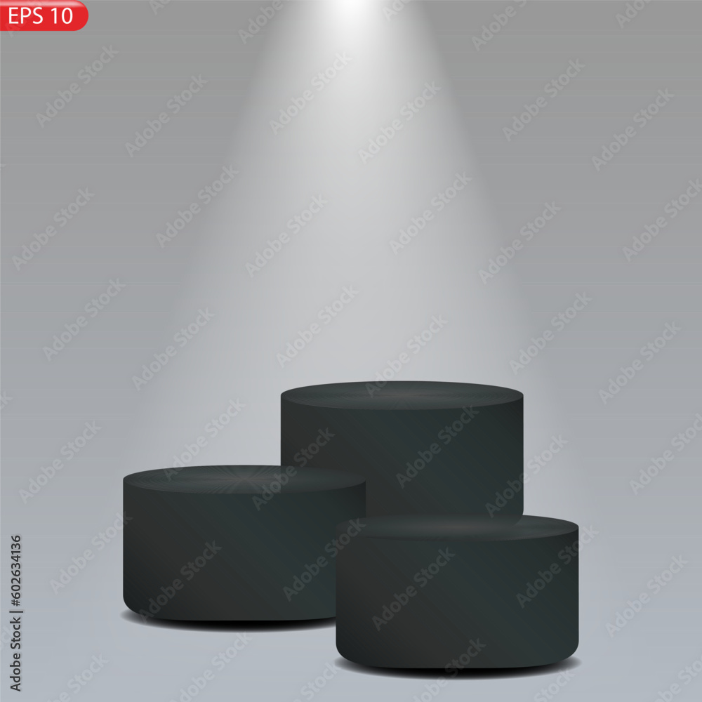 Vector illustration for award winners. Pedestal or platform for honoring prize winners. Vector illustration for award winners. Pedestal or platform for honoring prize winners.
