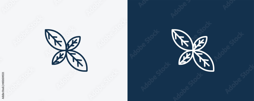 basil icon. Outline basil icon from vegetables and fruits collection ...