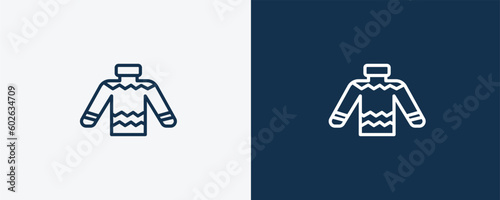 skein icon. Outline skein icon from fashion and things  collection. Linear vector isolated on white and dark blue background. Editable skein symbol.