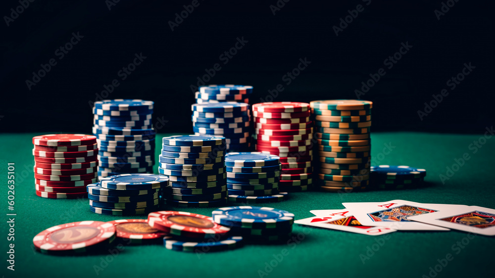 casino online with playing cards and chips. Generative ai casino online with playing cards and chips. Generative ai