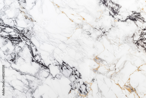 Panoramic white background from marble stone texture wallpaper. Generative AI © VisualProduction