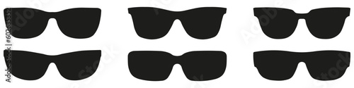 A set of glasses isolated. Vector glasses model icons.