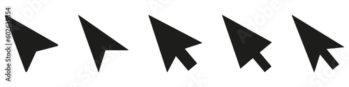 Computer mouse click pointer cursor arrow flat icon for apps and websites