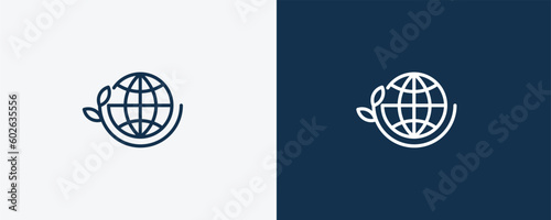 ecosystem icon. Outline ecosystem icon from people and relation collection. Linear vector. Editable ecosystem symbol can be used web and mobile photo