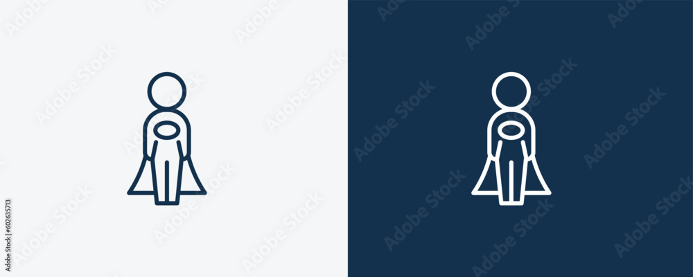 Fototapeta premium cape icon. Outline cape icon from people and relation collection. Linear vector. Editable cape symbol can be used web and mobile