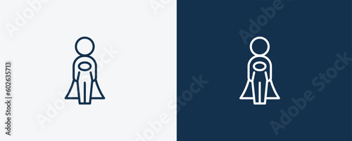cape icon. Outline cape icon from people and relation collection. Linear vector. Editable cape symbol can be used web and mobile
