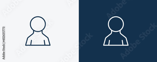 male user icon. Outline male user icon from people and relation collection. Linear vector. Editable male user symbol can be used web and mobile