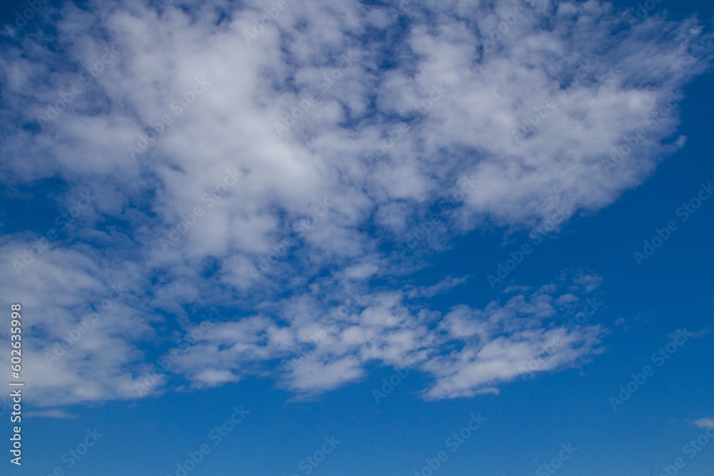 Fototapeta premium The sky is blue with clouds