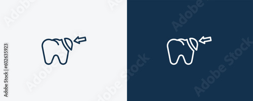 filler icon. Outline filler icon from dental health collection. Editable filler symbol.