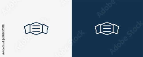 dentist mask icon. Outline dentist mask icon from dental health collection. Editable dentist mask symbol.