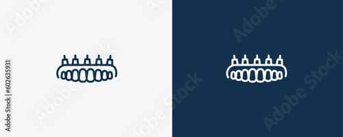 dental prosthesis icon. Outline dental prosthesis icon from dental health collection. Editable dental prosthesis symbol.