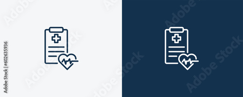 health report icon. Outline health report icon from dental health collection. Editable health report symbol.