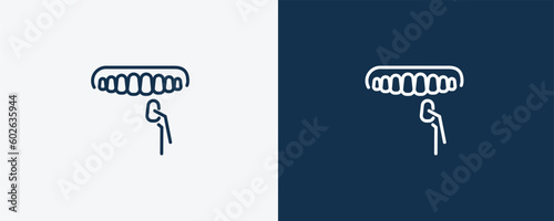 dental veneer icon. Outline dental veneer icon from dental health collection. Editable dental veneer symbol.