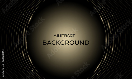 Abstract background with golden glittering lines