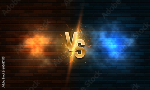 Versus background. Sport battle template. Vector illustration.