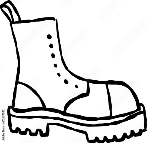 Doodle Grunge Punk Boots