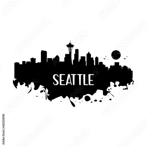 Seattle Skyline Silhouette