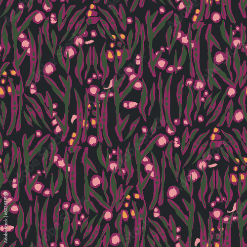 Abstract seamless pattern. gouache painting. tropical animal, spots ,paint brush strokes, exotic tiger lines