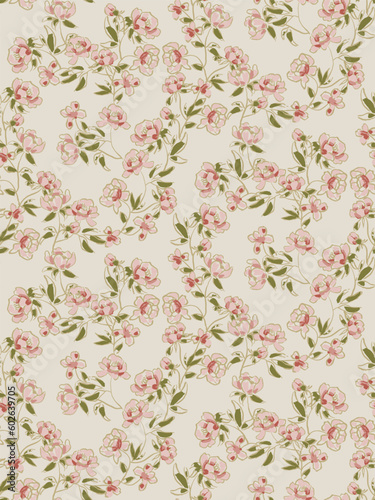 gentle bright tiny flowers pattern For summer print dress