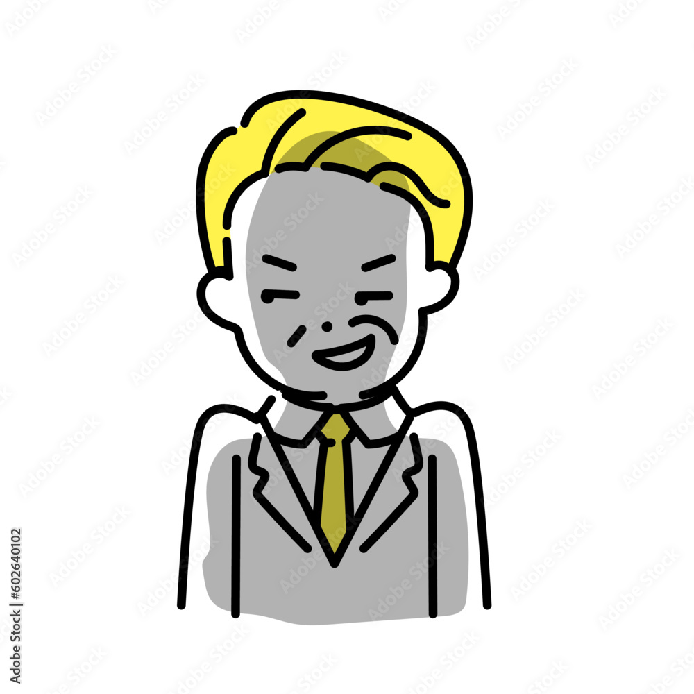 かわいい人物のイラストシリーズ _ オフィスワーカー_シニア _ 企む かわいい人物のイラストシリーズ _ オフィスワーカー_シニア _ 企む