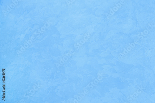 Decorative Light Blue Painted plaster Wall Background.