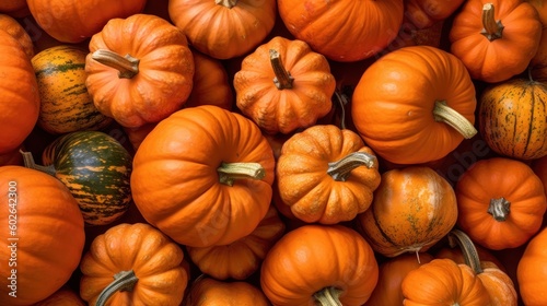 Pumpkins fullframe as texture